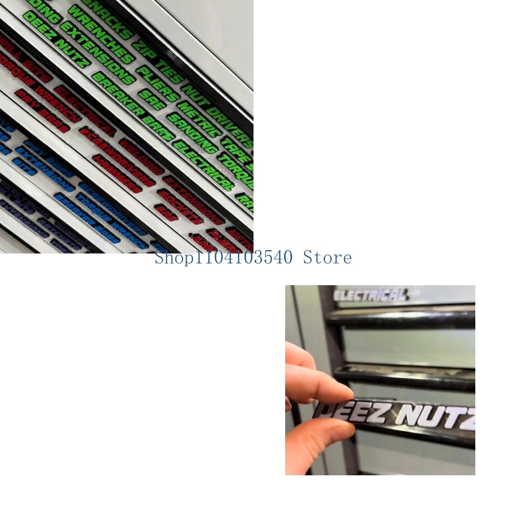 Workshop Tools With Name - Étiquettes adhésives pour organisateur d'outils Garage