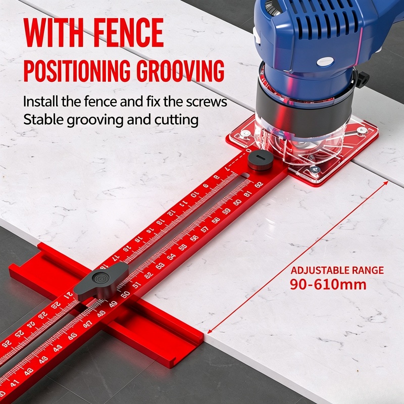 Dowel Jig Kit - Support de fraisage de rainures 3-en-1