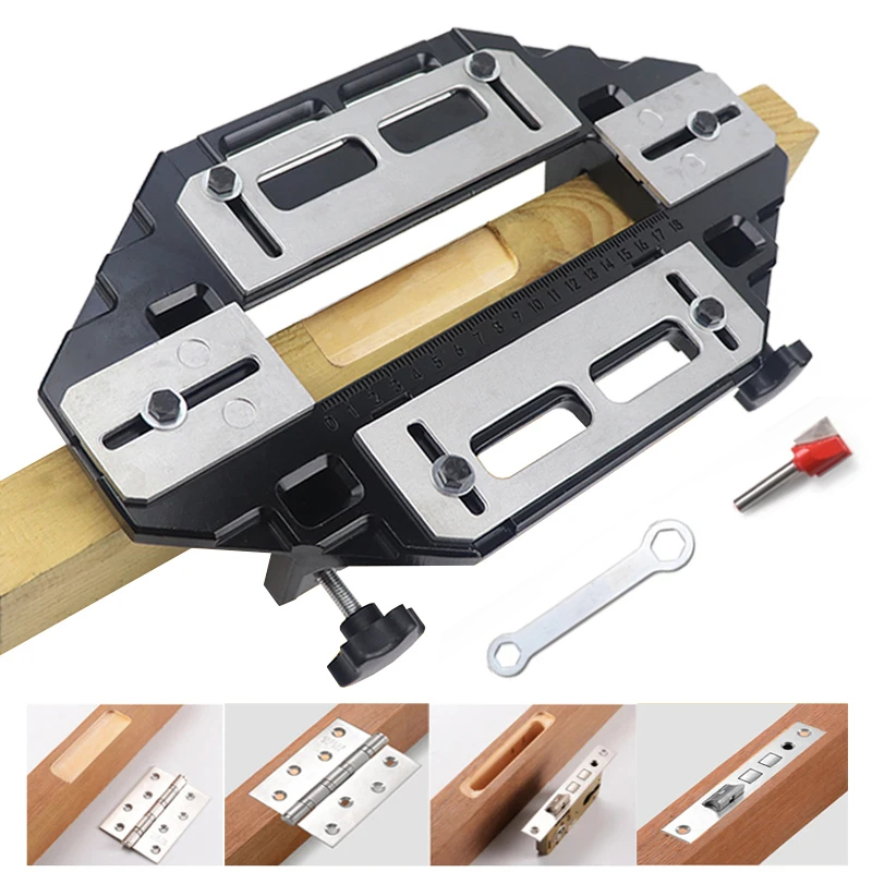 Dowel Jig Kit - Gabarit de charnière de porte, ouvre-trou
