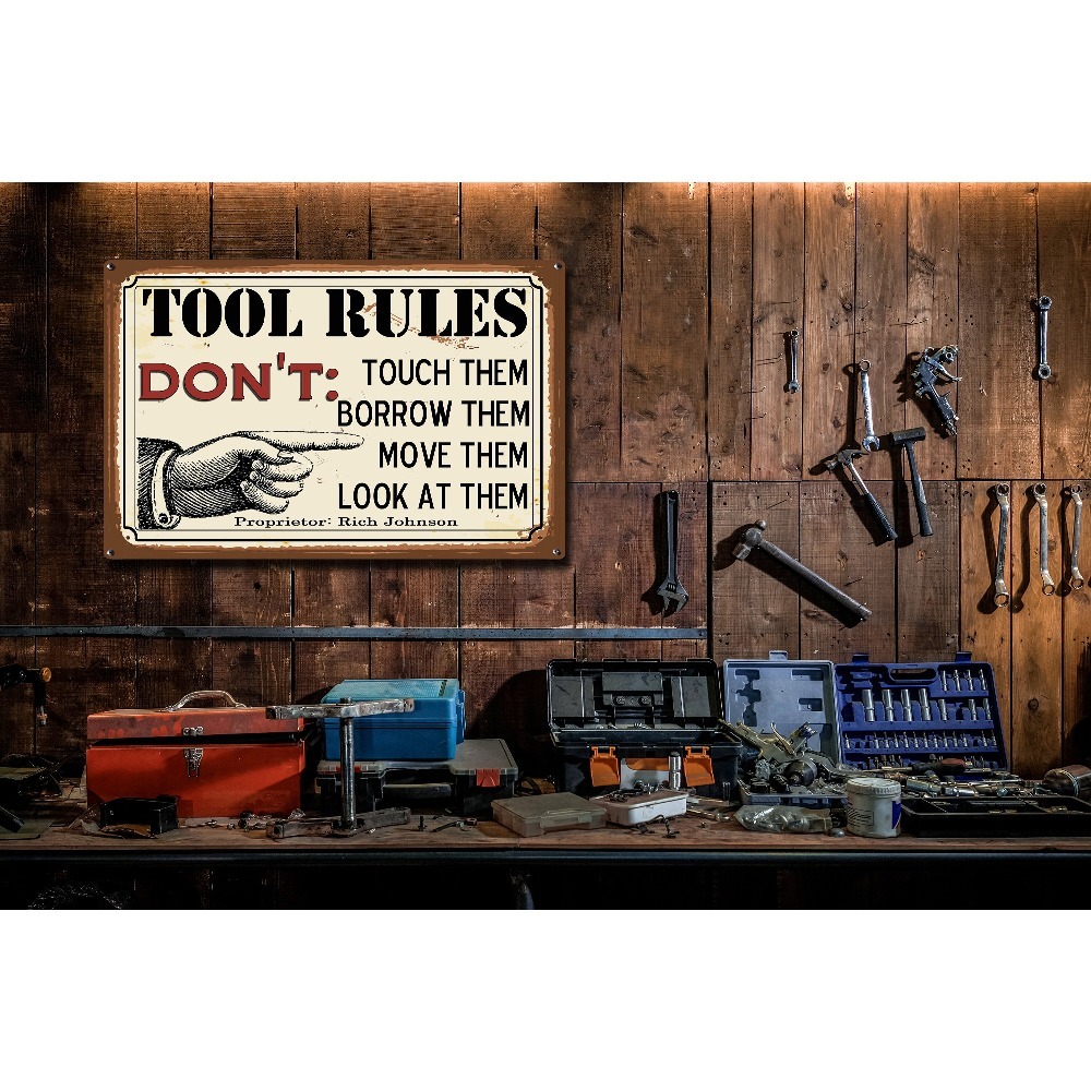 1 plaque métallique personnali - Workshop Tools With Name avis et prix